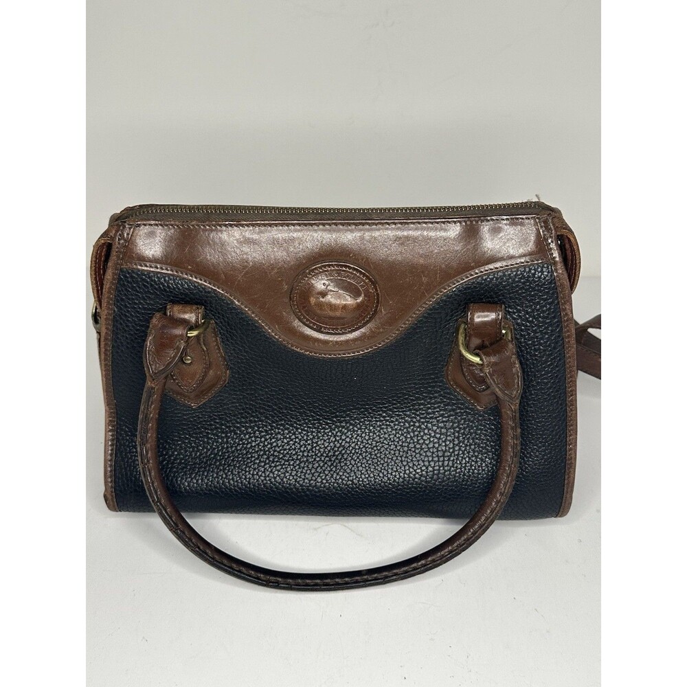 Vintage Dooney & Bourke Pebble Leather Satchel Crossbody Bag All Weather Leather